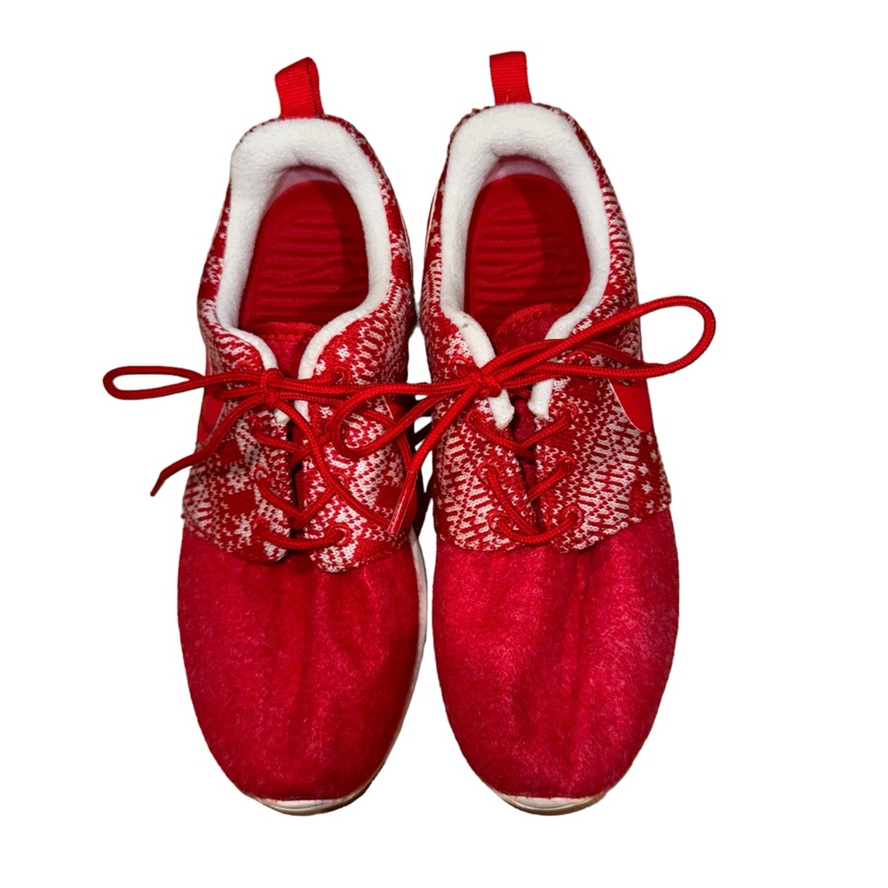 Nike Roshe One Winter Sneaker Red and White Size 5 - Picture 4 of 7